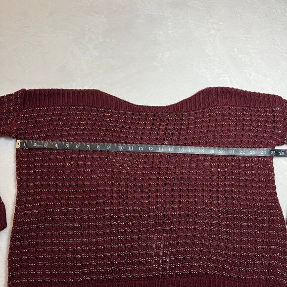 Gossip Girl by Romeo & Juliet Couture Open Knit Oversized Sweater Size Small - Picture 7 of 10